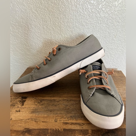 Sperry Grey Top Sider Shoes Sneakers. Size 9.5 - Picture 4 of 9